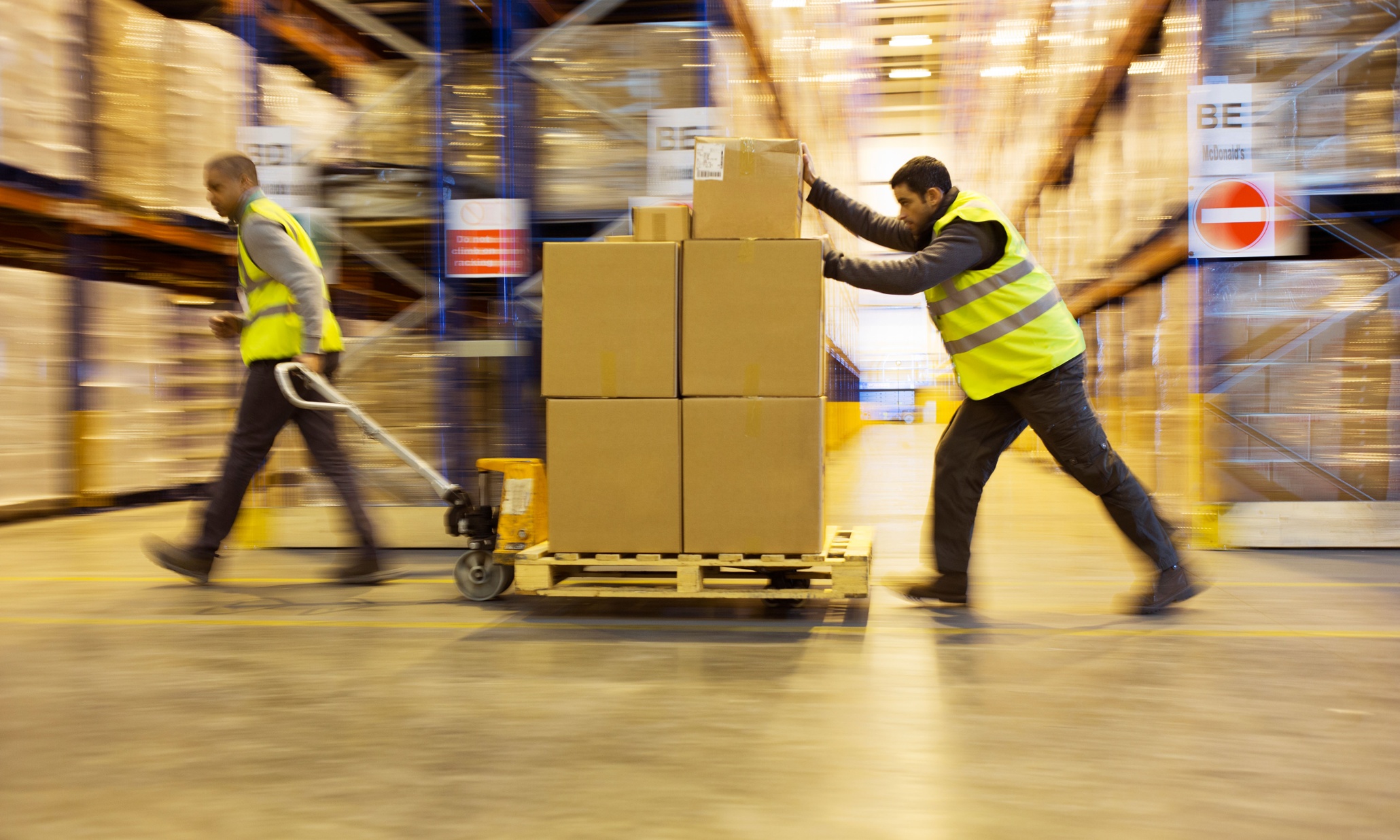 warehouse workers chain supply vecco